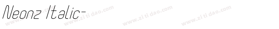 Neonz Italic字体转换